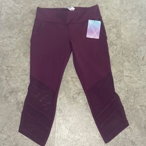 Maroon ivivva Mesh With Grace Cropped leggings